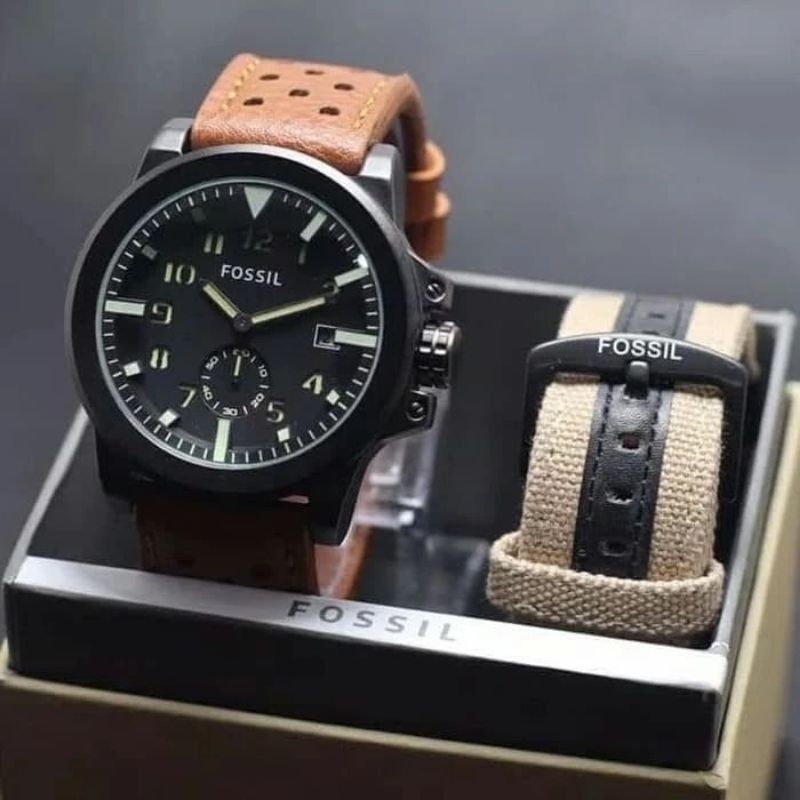 FS leather chrono detik free kanvas