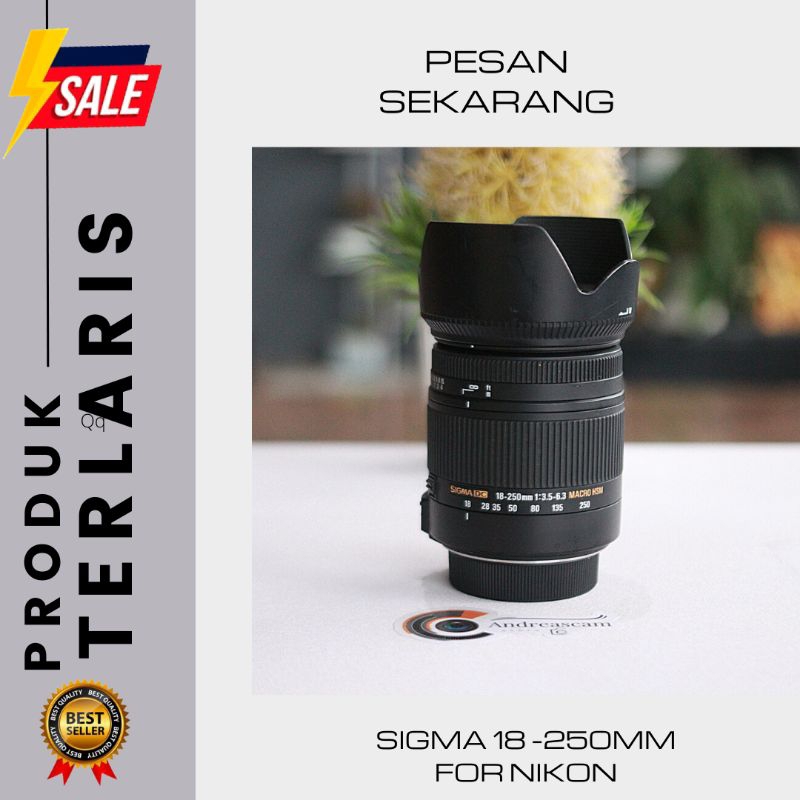 LENSA SIGMA 18 250MM  FOR NIKON MULUS TINGGAL PAKAI