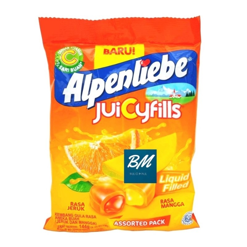 

Alpenliebe Juicy Fills Assorted Pack 144 gr isi 45 butir