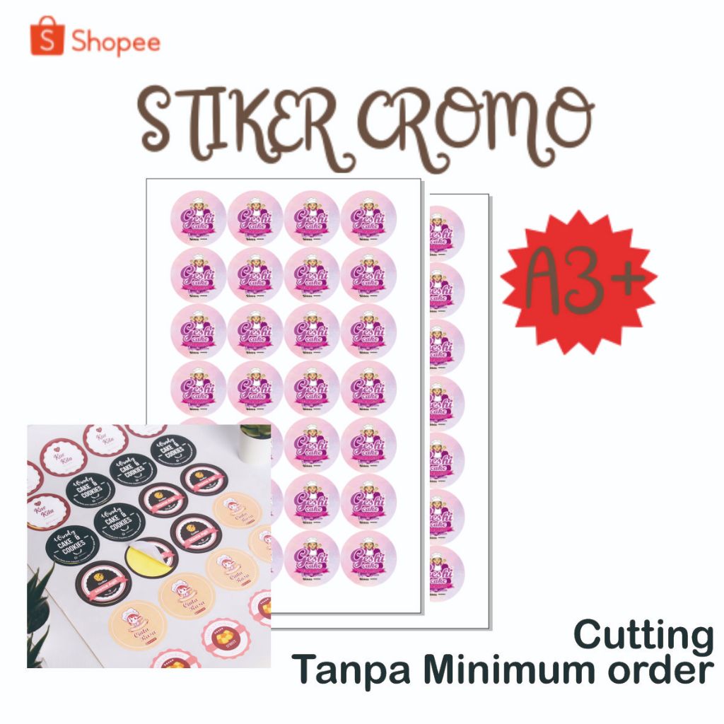 

STICKER CHROMO A3+ | STICKER KEMASAN | STICKER LABEL MAKANAN | STICKER CUSTOM | STICKER CUTTING