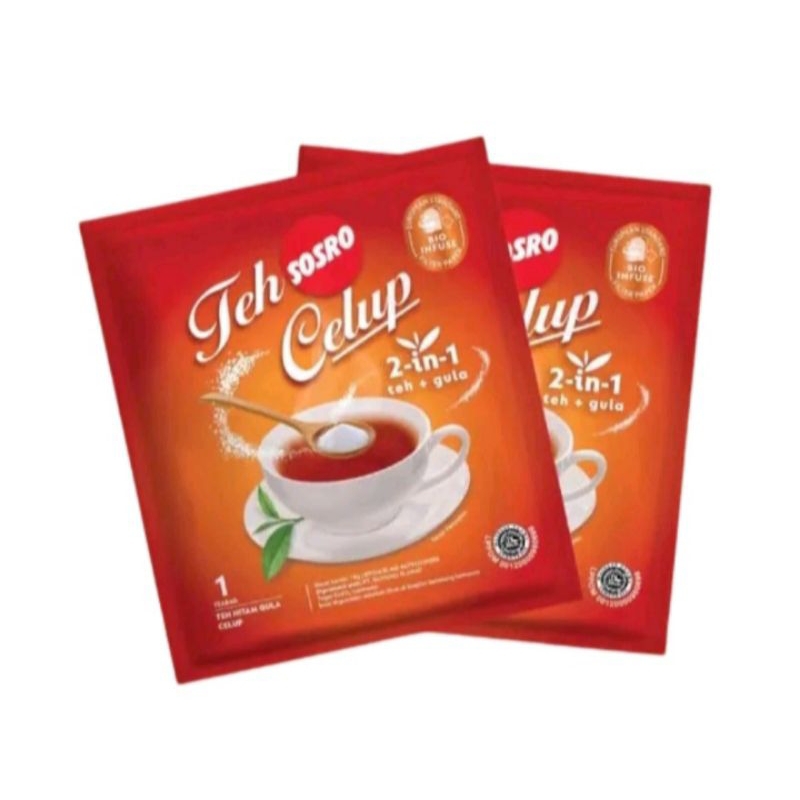 

Teh Celup Sosro 2in1 Teh + Gula (1 sachet)