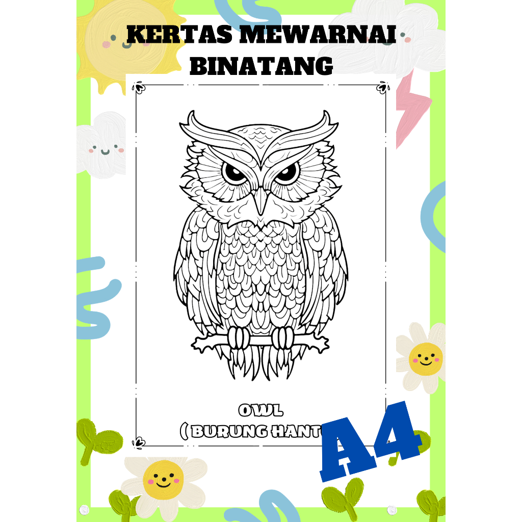 

KERTAS MEWARNAI HEWAN / KERTAS GAMBAR BINATANG / BINATANG / KERTAS MEWARNAI ANAK PAUD TK SD / A4 / KERTAS BELAJAR ANAK/ MEDIA BELAJAR/ MEDIA MEWARNAI