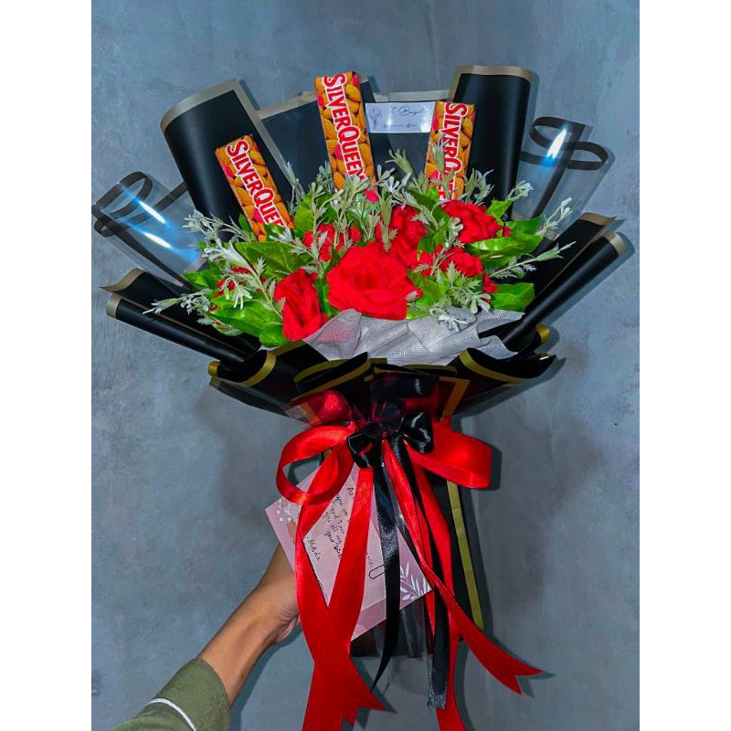 CHOCOLATE BOUQUET (Full Bunga) | Buket Coklat Silverqueen (Full Bunga) - by is.Bouquet