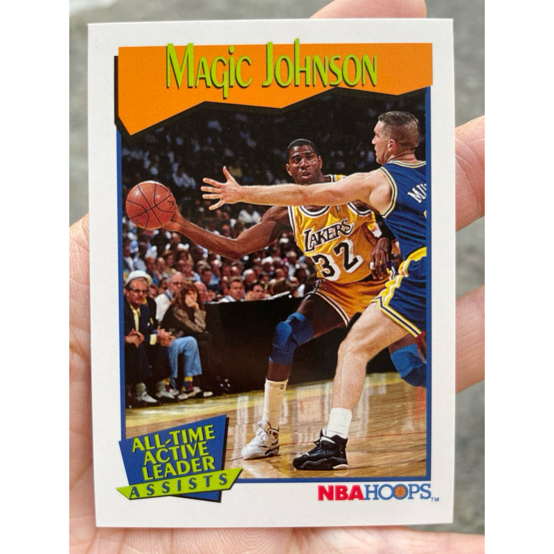 NBA HOOPS MAGIC JOHNSON 1991 KARTU BASKET