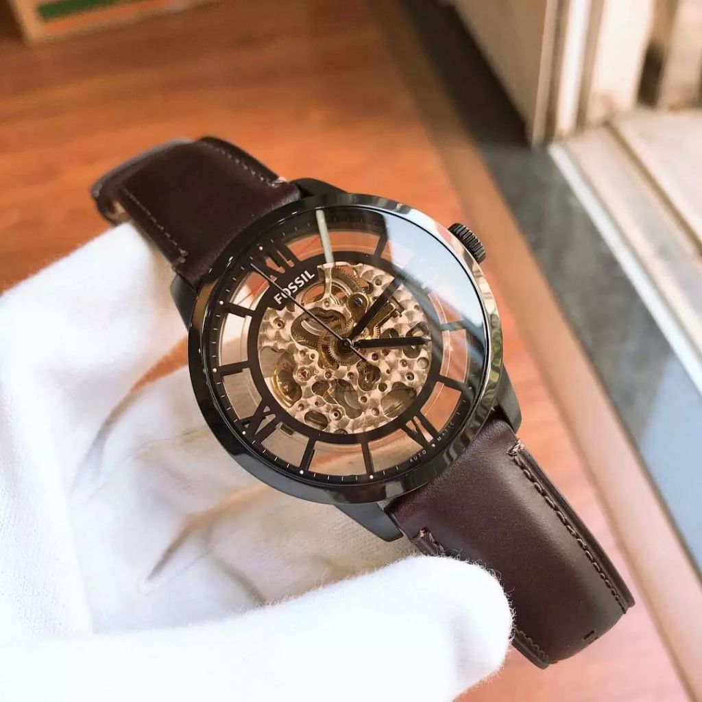 Jam Tangan Fossil ME3098 Automatic Leather Fullbox Ori