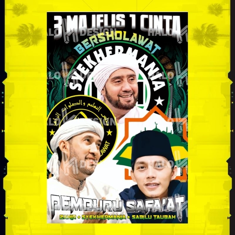 Bendera Sholawat 3 Majelis 1 Cinta FREE STICKER