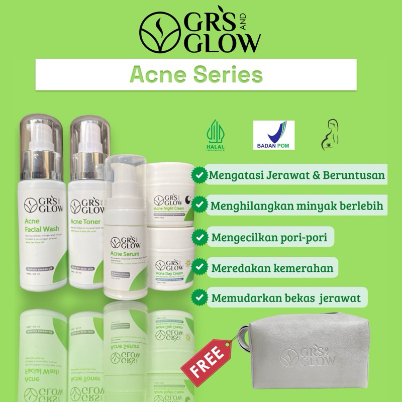 ( READY STOCK ) PAKET ACNE WHITENING - GRS AND GLOW