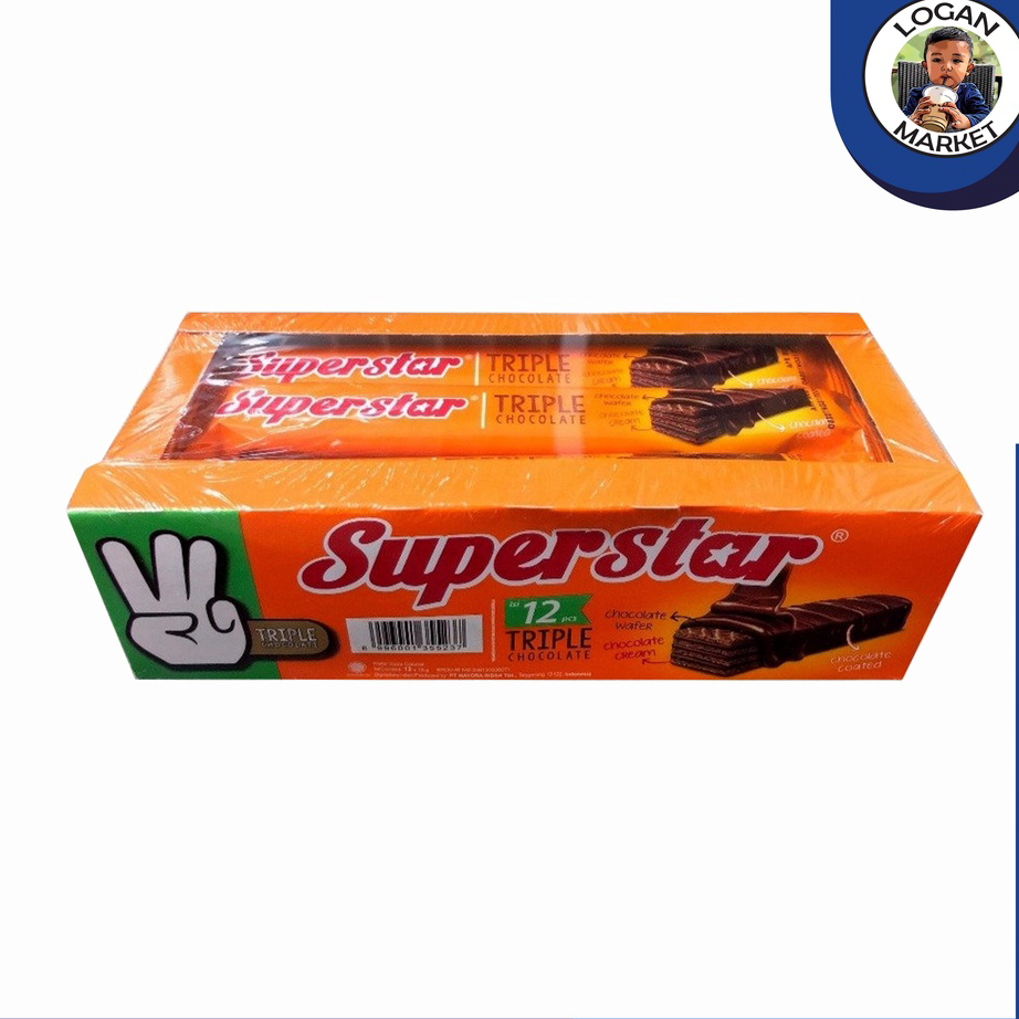 

Terkini Superstar Wafer Triple Chocolate Coklat Box Isi 12Pcs 12 Pcs