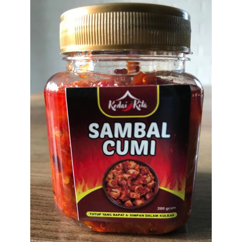 

Sambal Cumi isi 200 Gram Fress.