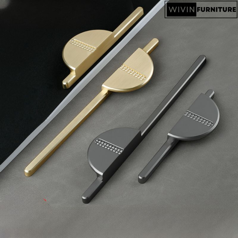 W-43 Gold Grey Handle Lemari Tarikan Laci Gagang Pintu Furniture High Quality
