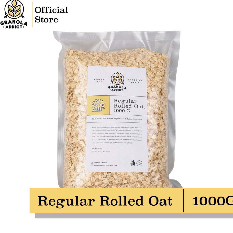 

➥☈✥ Granola Addict - Rolled Oat / Gandum Utuh / Gandum Kasar 1KG