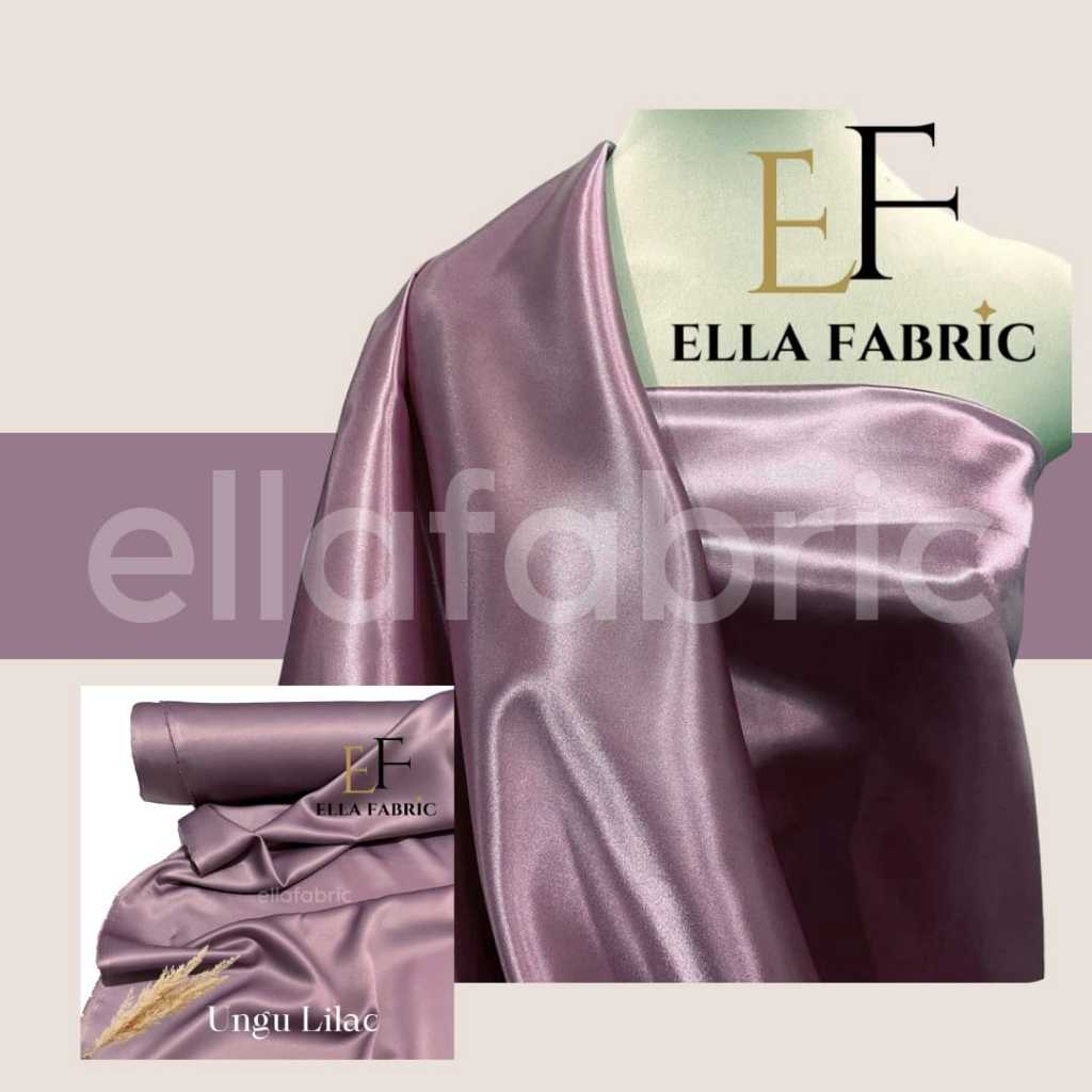 BAHAN KAIN SATIN PER KELIPATAN 1/2 (SETENGAH) Meter Satin Velvet  Premium Ungu Lilac