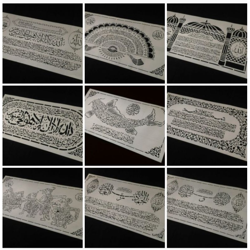 StenciL/MaL Kaligrafi (Banyak Pilihan Motifnya) #02