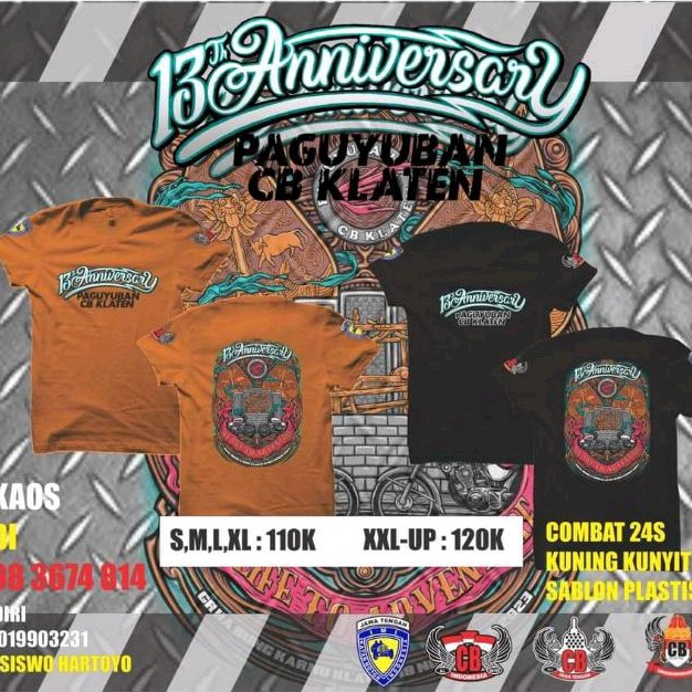 Kaos acara Paguyuban CB Klaten