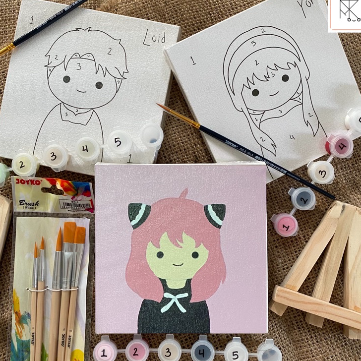 

➝↑❁⁂ Paint By Number Spy x Family Edition Anya Yor Paint by Number Kit Canvas Melukis