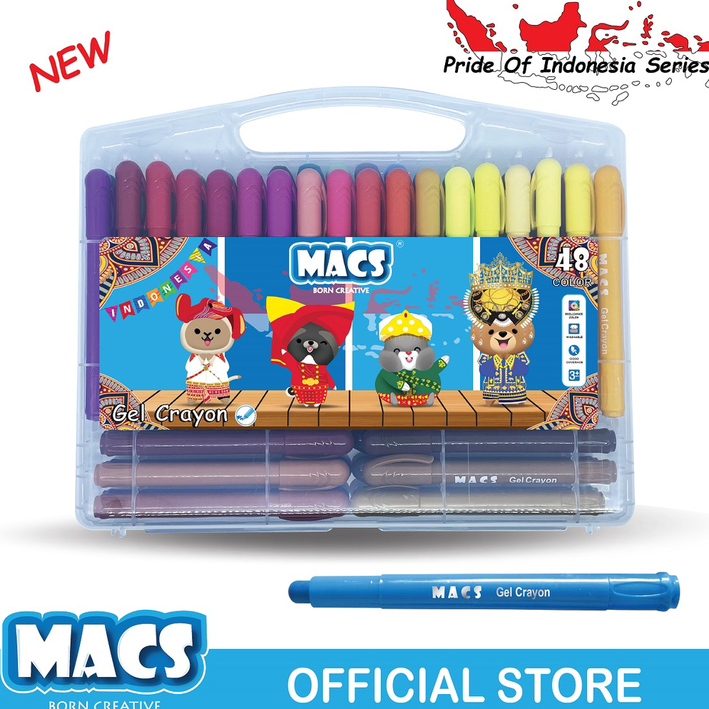 

4.4 Brands Festival MACS Gel Crayon 48 Warna Colors