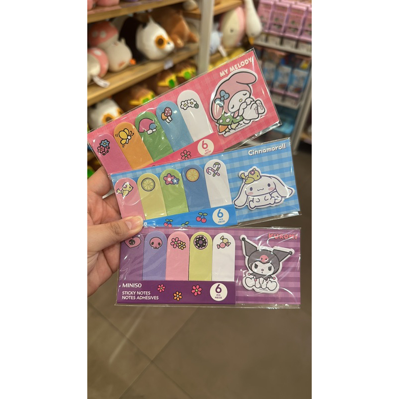 

Sticky Note Miniso X Sanrio (My melody, Kuromi, Cinnamoroll)