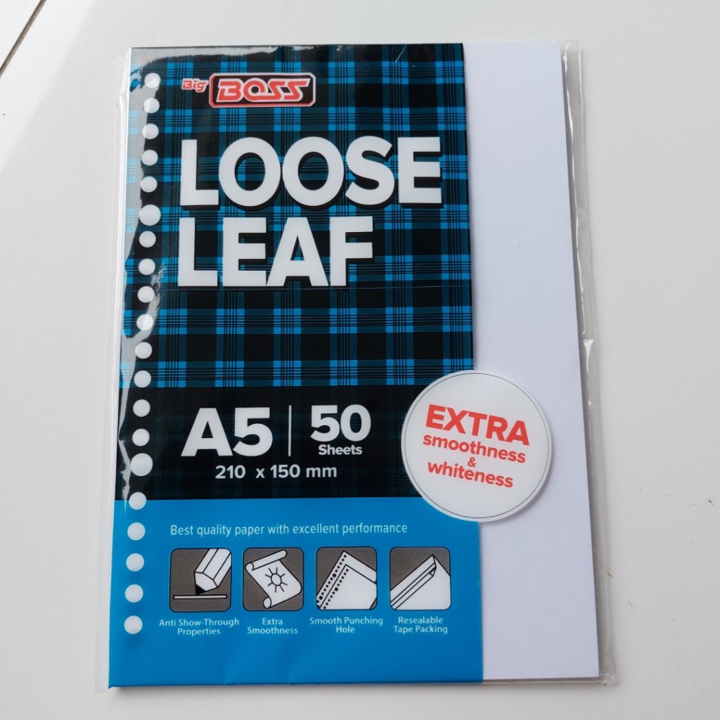 

Isi Binder Polos Big Boss A5 50 Lembar Tanpa Garis - 1 Pack