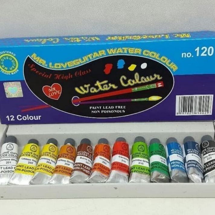 

Bayar Di Tempat Cat Air Guitar Mr.LoveGuitar 120/12 warna ( 1 set ) Ready