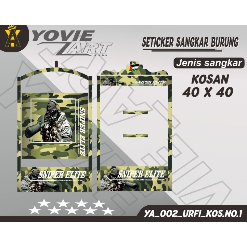 CUSTOM DECAL STIKER SANGKAR KOSAN NO 1.2.3.4