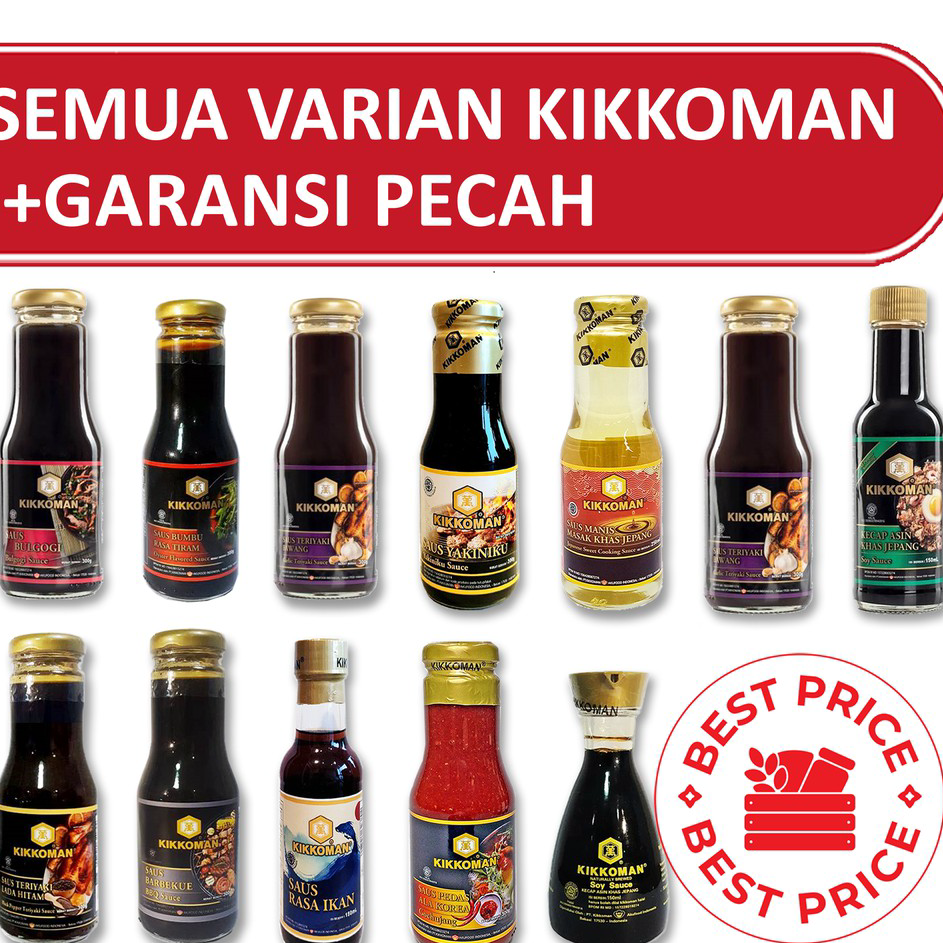 

Super Promo KIKKOMAN - SEMUA VARIAN KECAP SAUS HALAL (ASIN/BBQ/TERIYAKI/BULGOGI/GOCHUJANG/CUKA/IKAN/TIRAM) Produk Keren