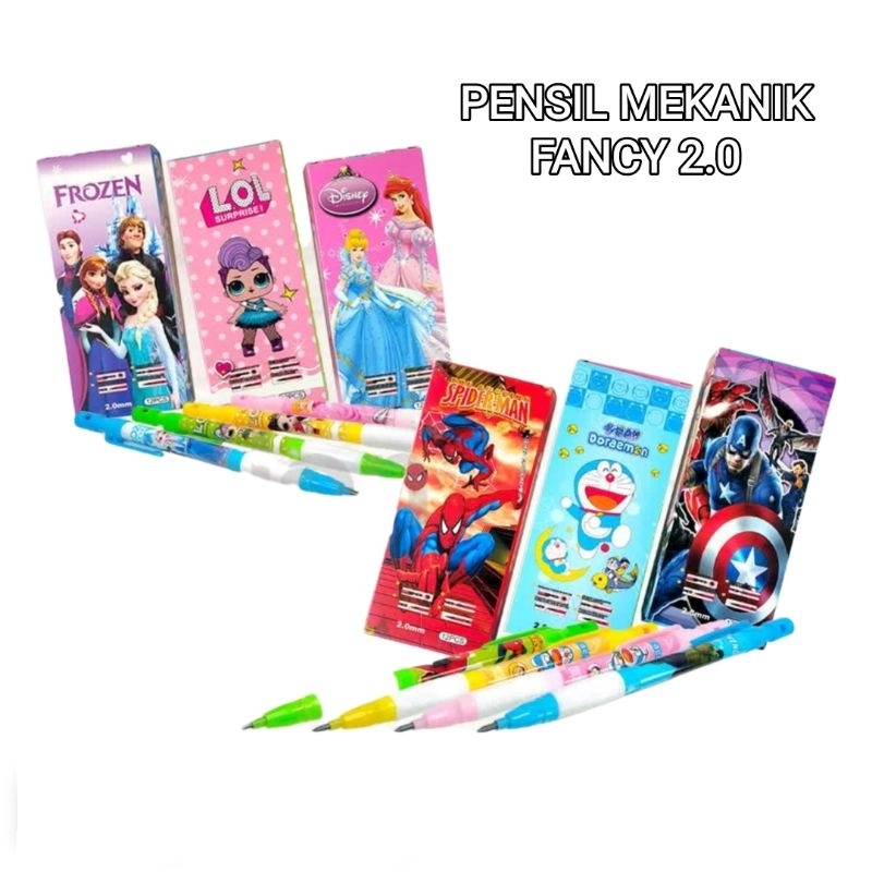 

Pensil / 12pcs pensil Mekanik fancy 2.0mm / Mechanical Pencil / Pensil Mekanik karakter