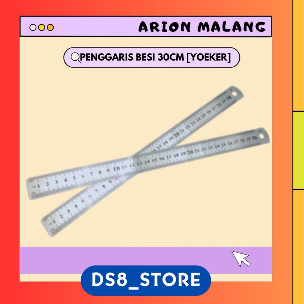 

GARISAN BESI / PENGGARIS STAINLESS YOEKER 30 CM