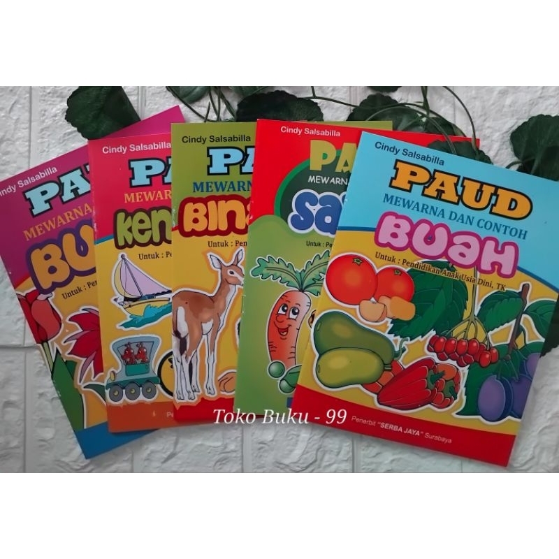 Buku paud mewarna dan contoh /SJ - mewarnai disertai contoh berwarna
