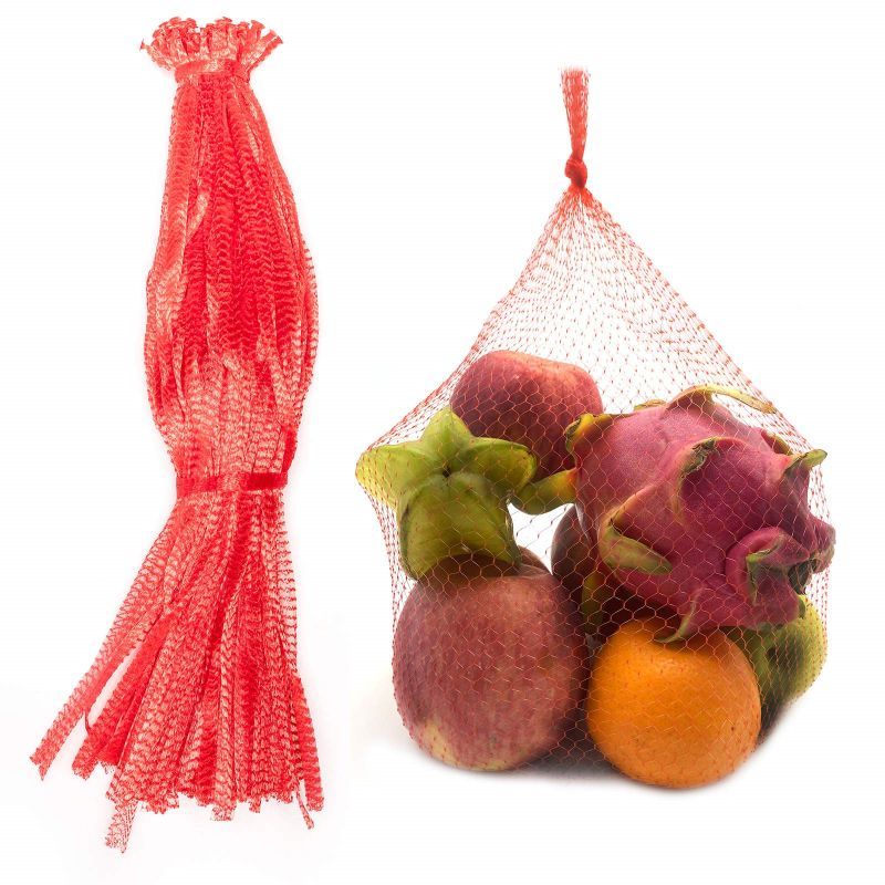 100 Pcs Jaring Buah Polynet Jaring Pembungkus Buah Gantungan Jaring Rajut Buah Polynet Hanger