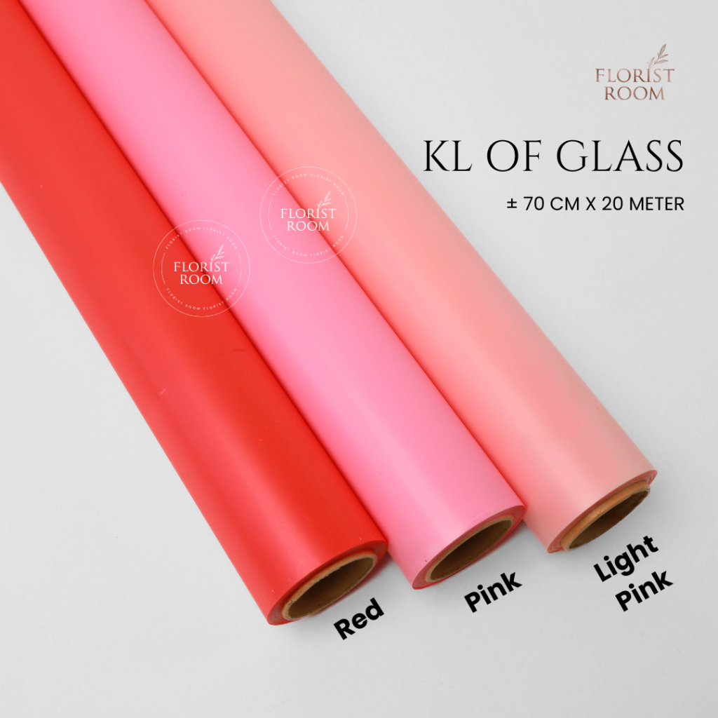 

Kl of Glass 60cm x 20meter - cellophane - barang florist - kertas - Red