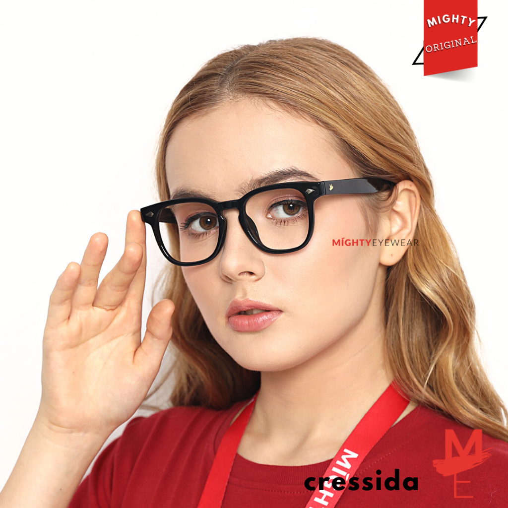 MIGHTY Kacamata PhotoChromic AntiRadiasi Wanita - CRESSIDA BLACK