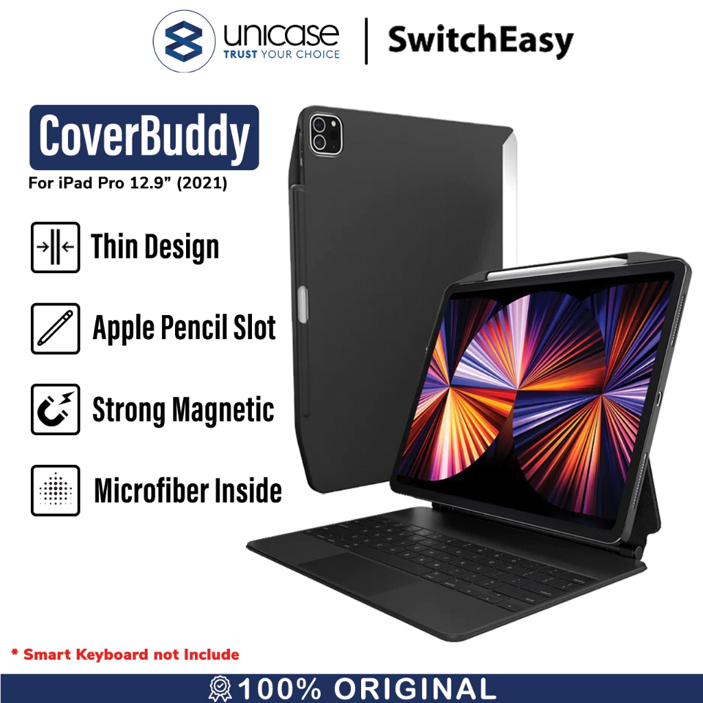 Case iPad Pro 12.9 (2021) SwitchEasy CoverBuddy Hardcase Cover Keyboard