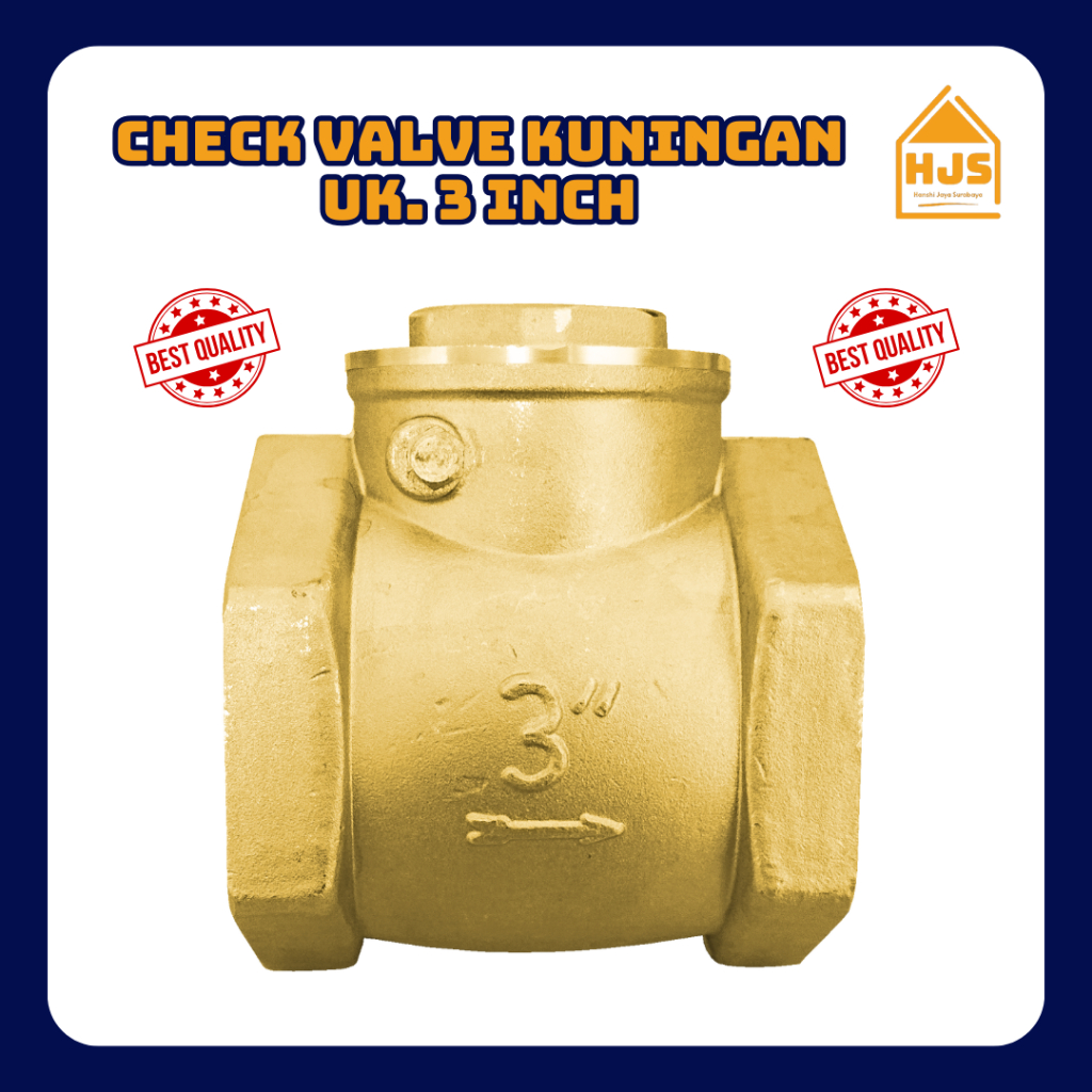 [HJS] Check Valve Kuningan 3 Inch / Klep Tabok 3" Kuningan
