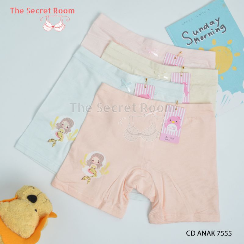 TALLY KIDS GIRL 7555 I CD CELANA DALAM BOXER ANAK CEWEK I HARGA PER PCS I SIZE L - XXL