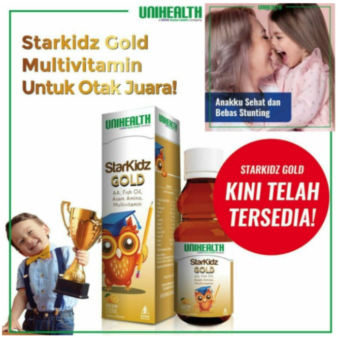Starkidz Gold Unihealth Minyak Ikan Untuk Anak Cerdas Minyak Ikan Anak Untuk Kecerdasan Otak