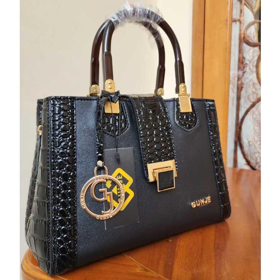 TERBARU TAS ORIGINAL GUNJE WANITA KULIT BUAYA ELEGAN