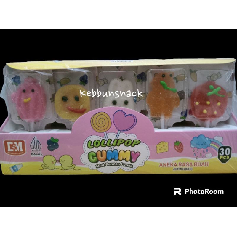 

gummy lollipop/lollipop gummy/permen lucu/permen unik/permen lunak