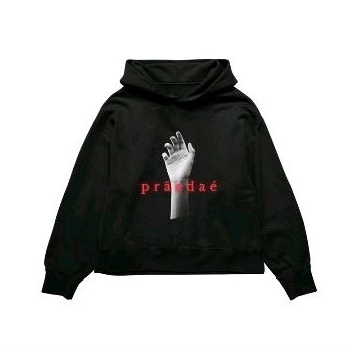 Praedae Studio - black boxy oversized hoodie - hopeless romantic