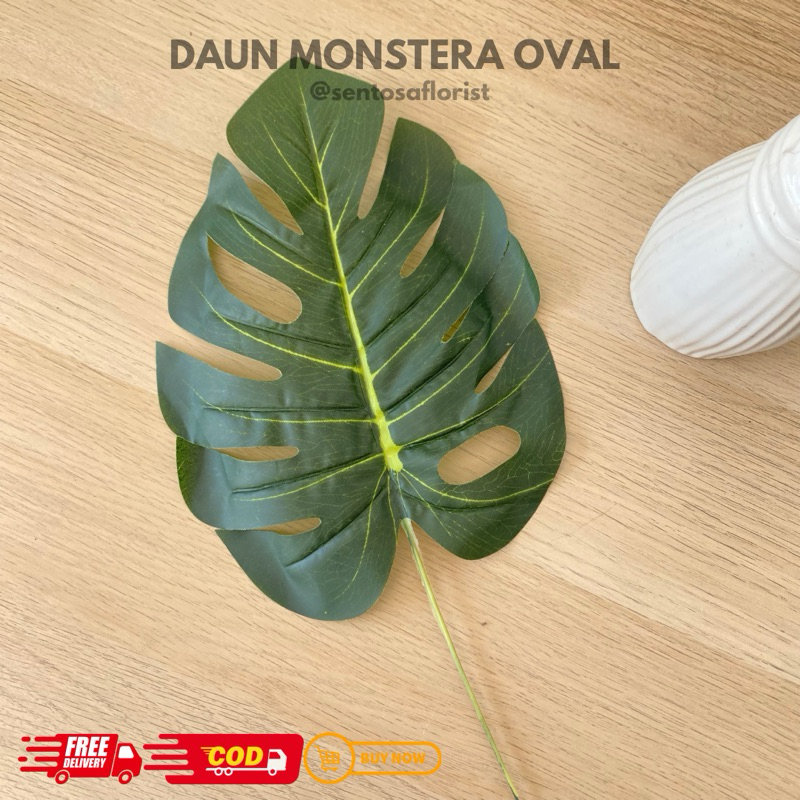 DAUN MONSTERA OVAL/DAUN MONSTERA LATEX/DAUN ARTIFICIAL SATUAN (87-60)