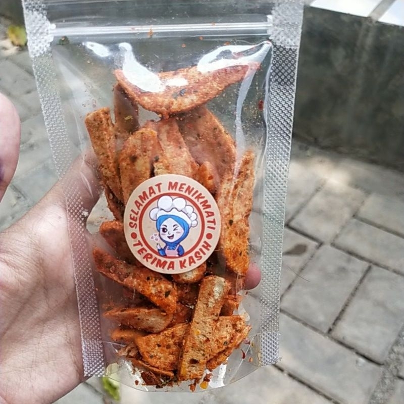 

Basreng pedas manis daun jeruk