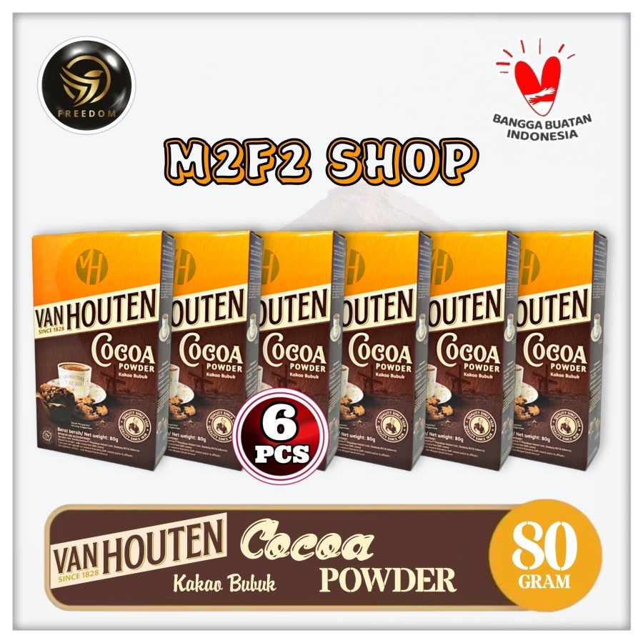 

Delfi Van Houten Cocoa Powder | Kakao Bubuk - 80 gr (Kemasan 6 Pcs)