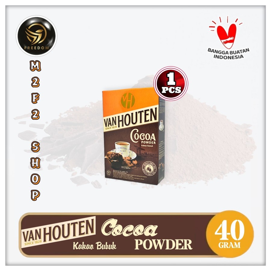 

Delfi Van Houten Cocoa Powder | Kakao Bubuk - 40 gr (Kemasan Satuan)