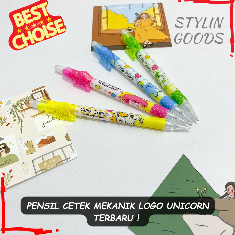 

4 / 8 / 12 PCS PCM-1030 PENSIL CETEK MEKANIK LOGO UNICORN / PENCIL KUPU KUPU UNICORN ALAT TULIS SEKOLAH TERBARU BISA GROSIRAN HARGA MURAH BISA COD