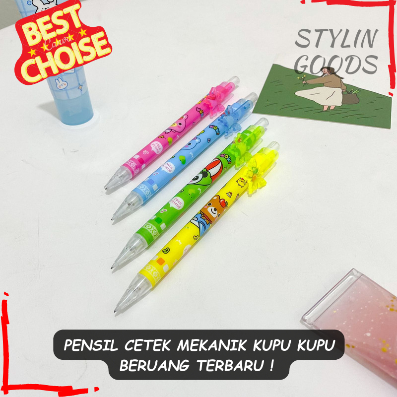 

4 / 8 / 12 PCS PCM-1026 PENSIL CETEK MEKANIK BERUANG KUPU-KUPU ALAT TULIS SEKOLAH TERBARU BISA GROSIRAN HARGA MURAH BISA COD