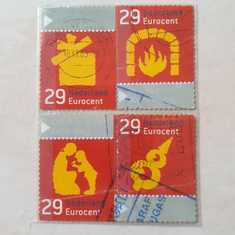 

Perangko Belanda December Stamps 2003 Tahun 2003 set 4pcs