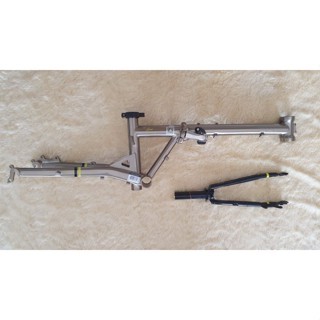 Frame Fork Fnhon GUST Warna TITANIUM 20 22 inch Discbrake Chromlly Tanpa Handlepost