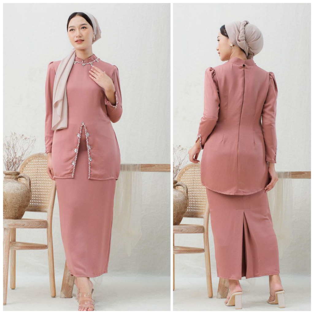 ELIZA SERIES DRESS TERBARU KEBAYA WANITA ELEGAN POLOS MODERN KEBAYA TUNANGAN WISUDA KONDANGAN