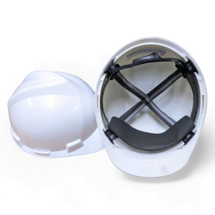 Helm proyek safety SNI putih iner+tali dagu - helm safety SNI putih Custom