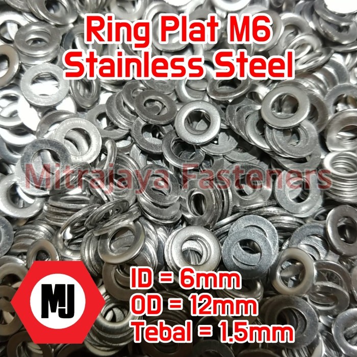 Ring Plat M6 Stainless Steel