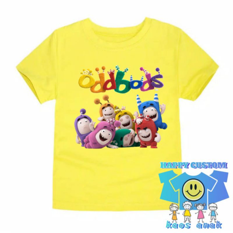 Kaos Anak baju anak gambar animasi lucu Oddbods